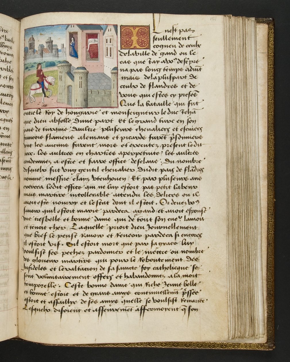 MS Hunter 252 151r Página de Notícias de Cem Notícias, c.1461-62 de French School