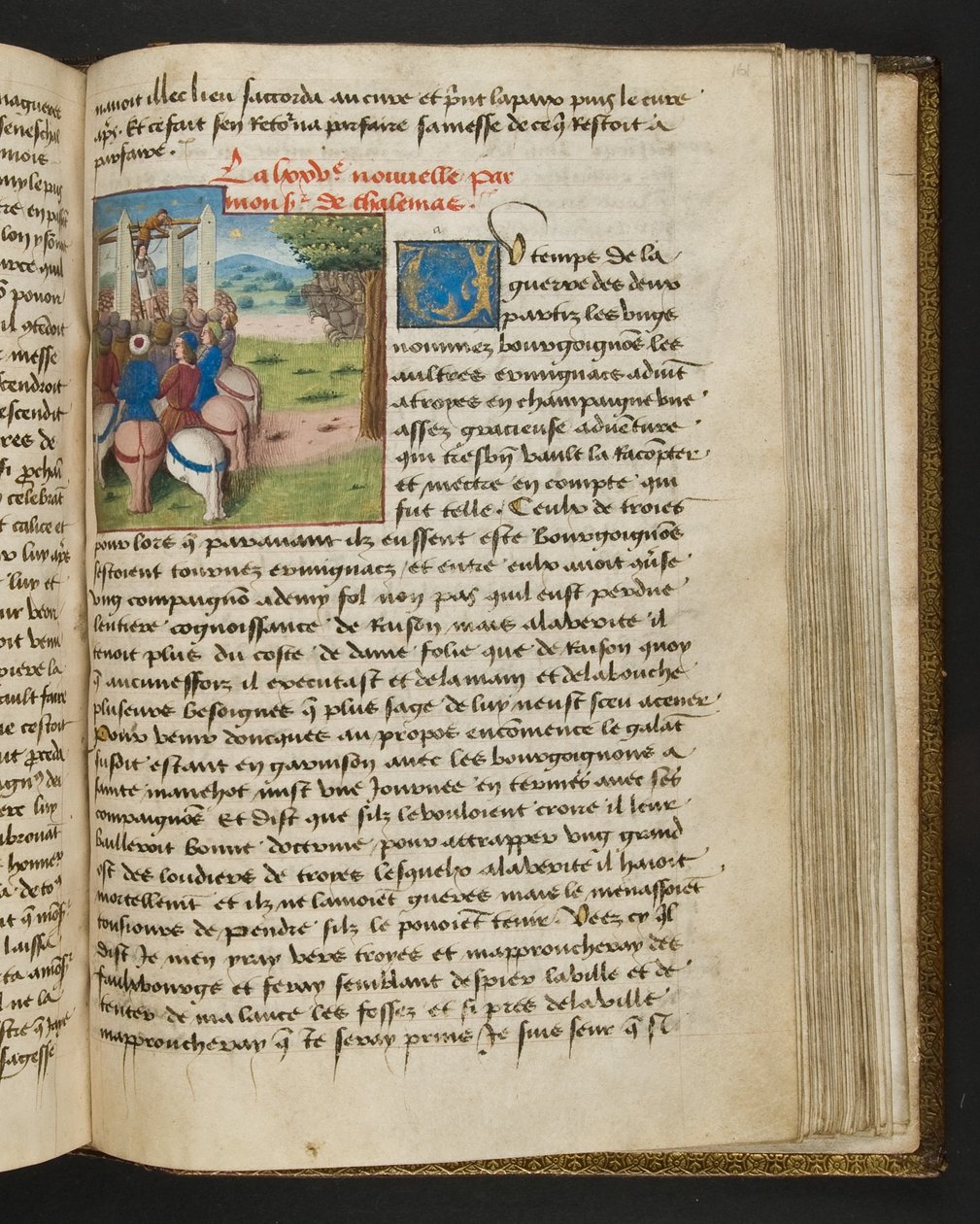 MS Hunter 252 Página 161r de Notícias de Cem Notícias, c.1461-62 de French School