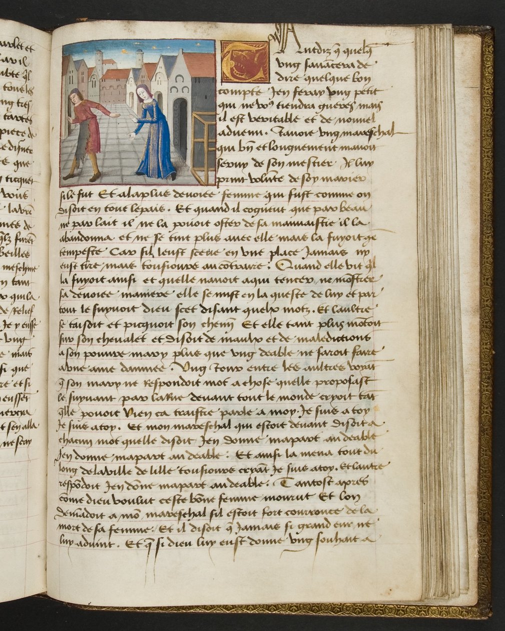 MS Hunter 252 Página 175r de Notícias de Cem Notícias, c.1461-62 de French School