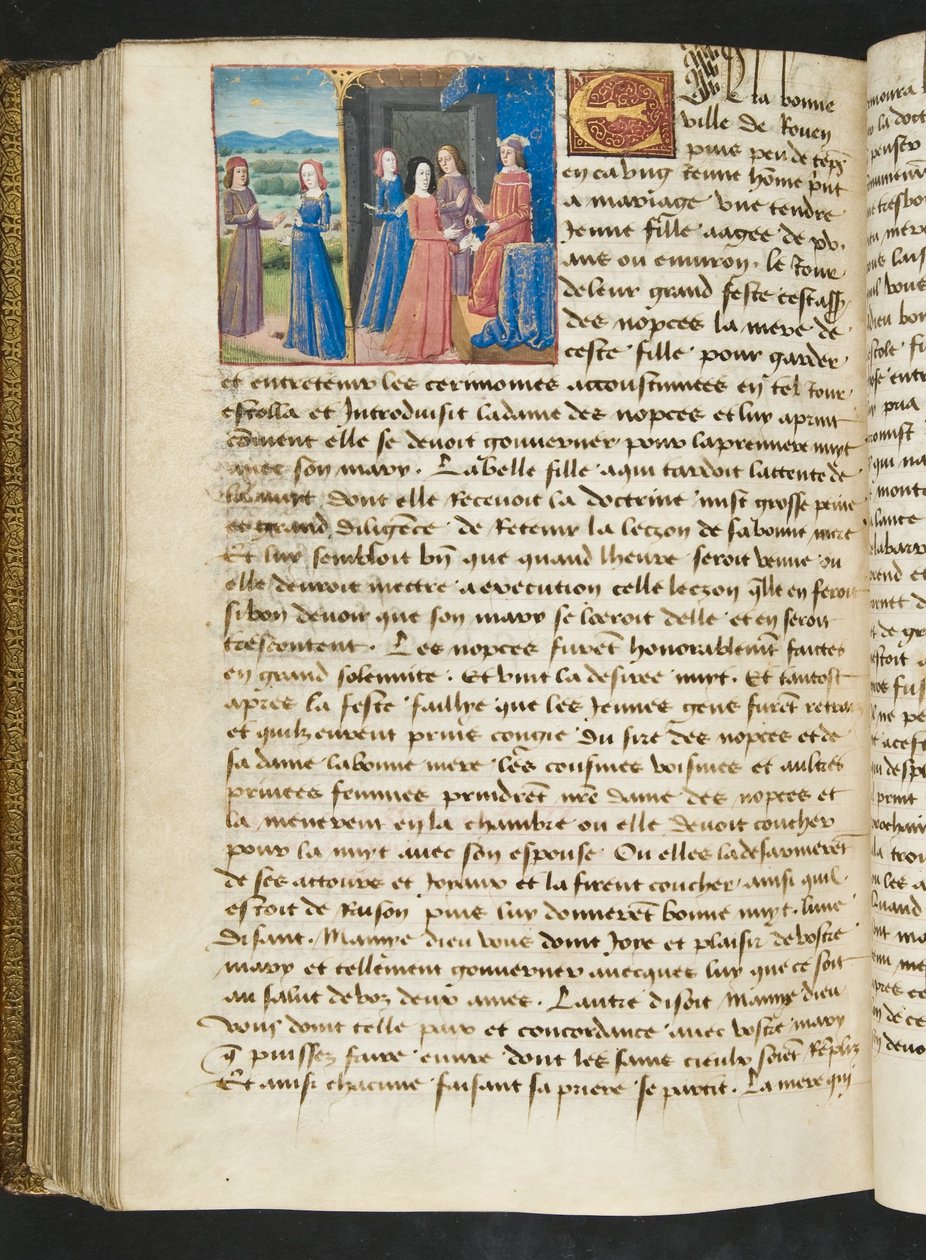 MS Hunter 252 177v Página de Notícias de Cem Notícias, c.1461-62 de French School