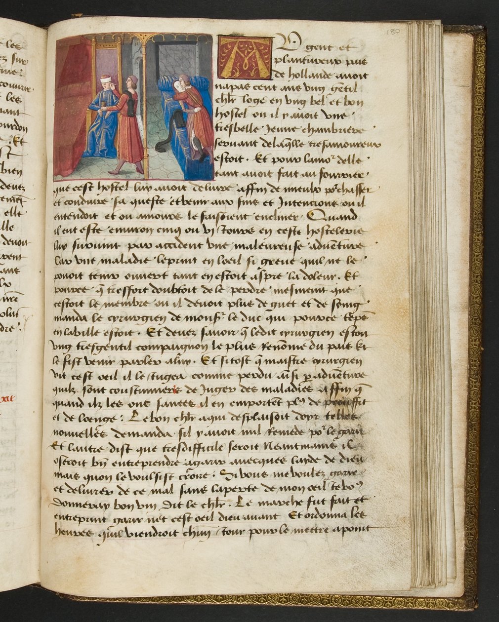 MS Hunter 252 Página 180r de Notícias de Cem Notícias, c.1461-62 de French School