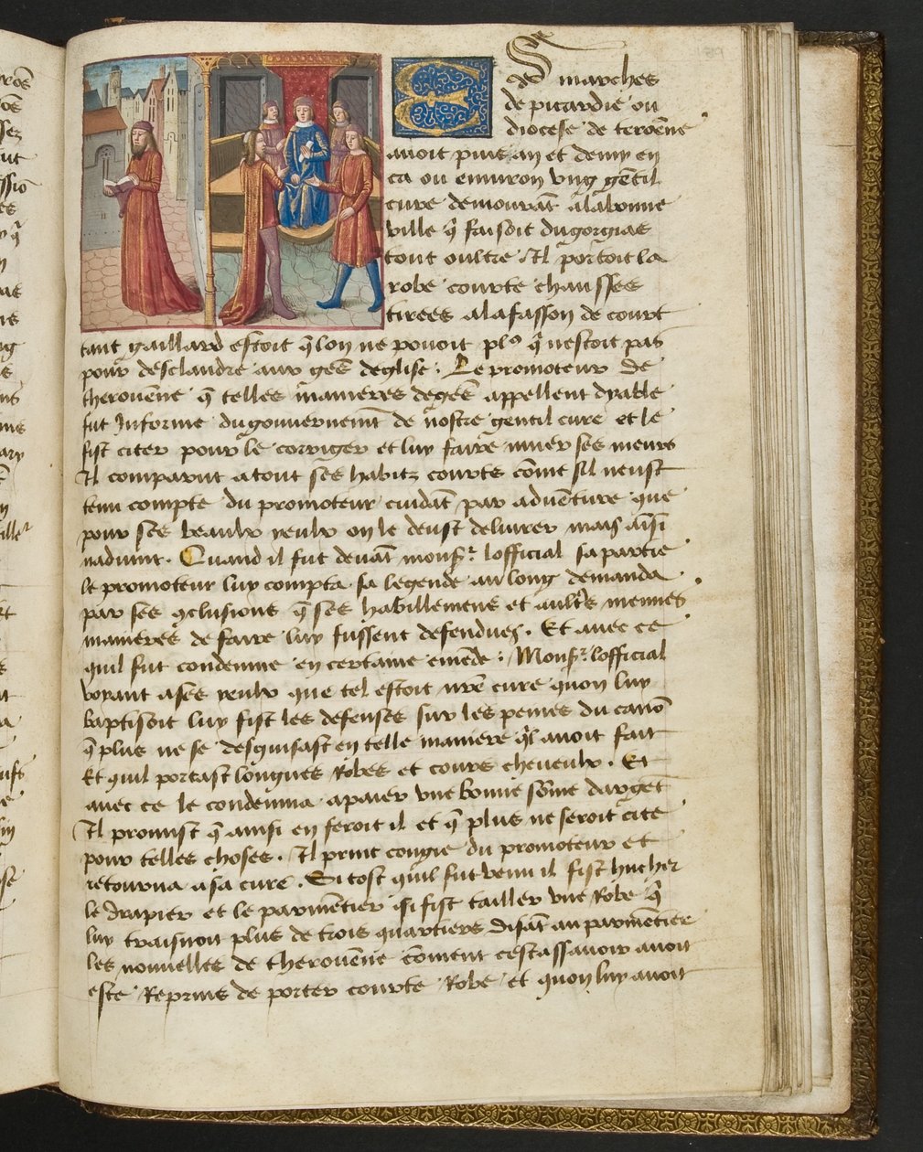 MS Hunter 252 189r Página de Notícias de Cem Notícias, c.1461-62 de French School