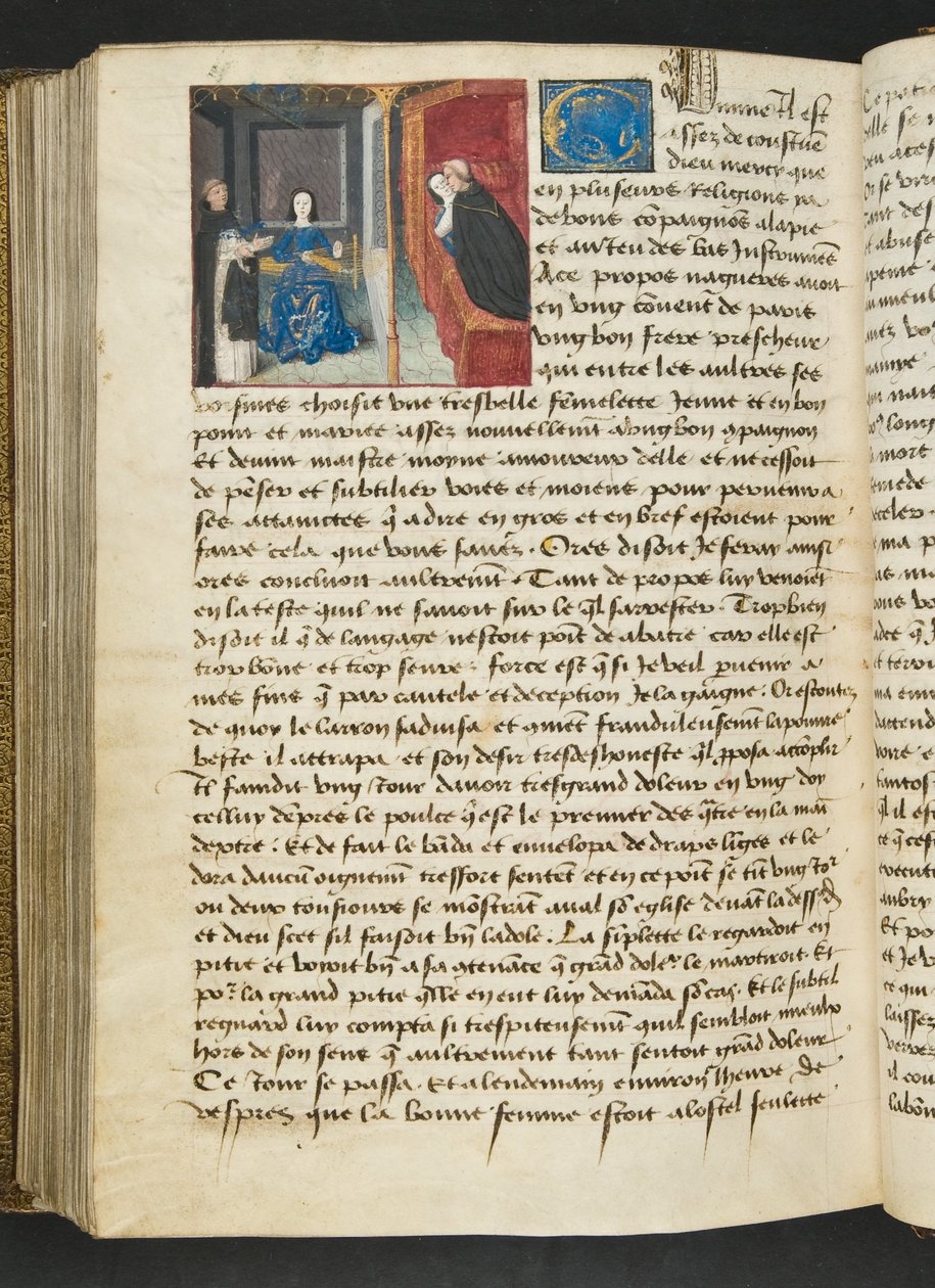 MS Hunter 252 190v Página de Notícias de Cem Notícias, c.1461-62 de French School