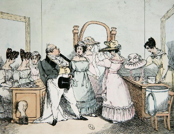 "Senhora é minha mulher e não minha filha" gravada por Bernard, c.1820-30 (cor litho) de French School