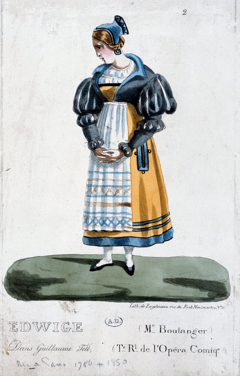 Madame Boulanger no papel de Edwige na ópera Guillaume Tell de Rossini de French School