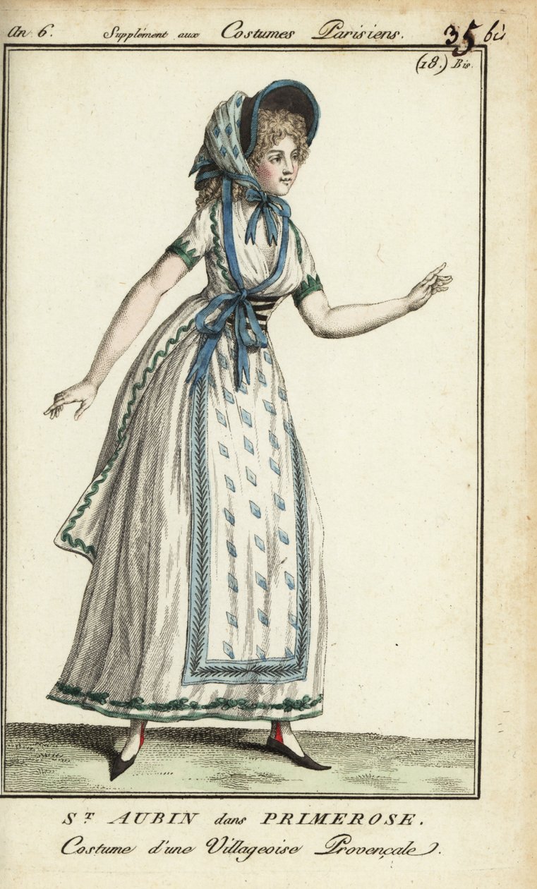 A Madame de St. Aubin disfarçada de Primerose. de French School