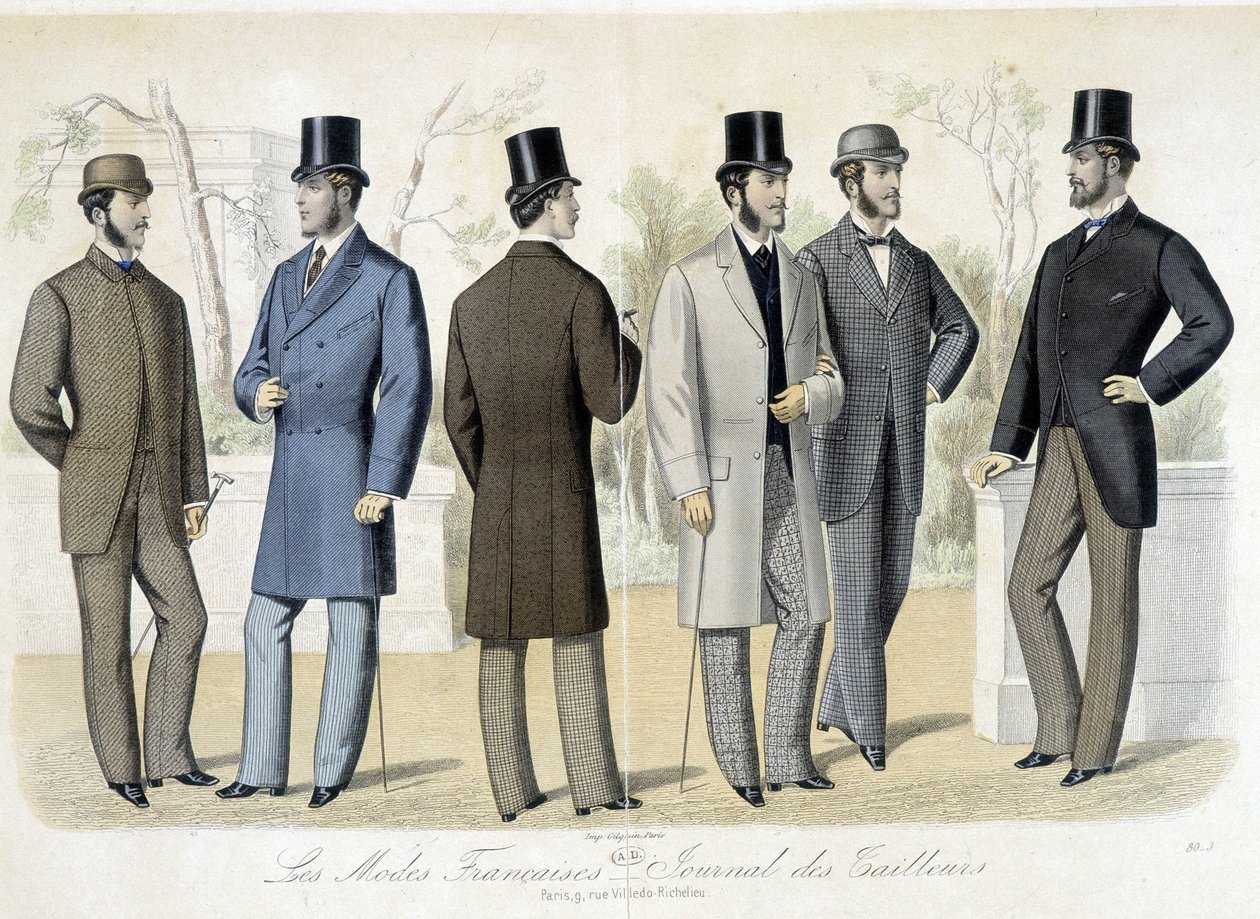 Modelos masculinos, "Jornal dos alfaiates" de French School