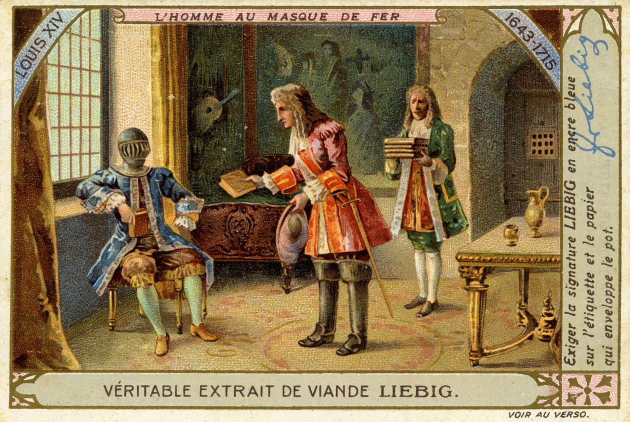 Homem da Máscara de Ferro, Reinado de Luís XIV, Cartão Liebig de French School