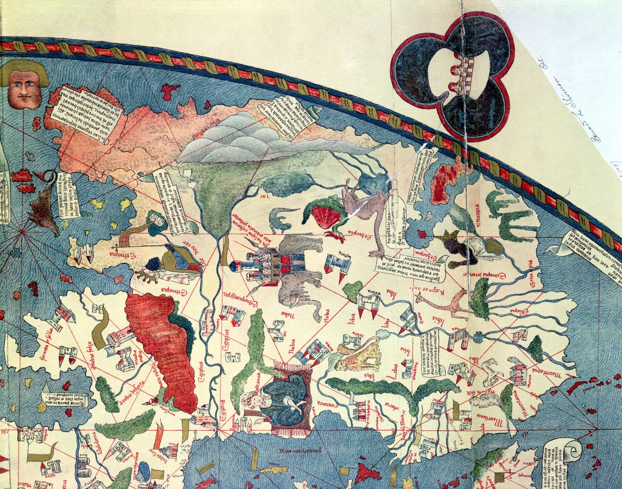 Mapa da África, depois de um original de 1447 de French School