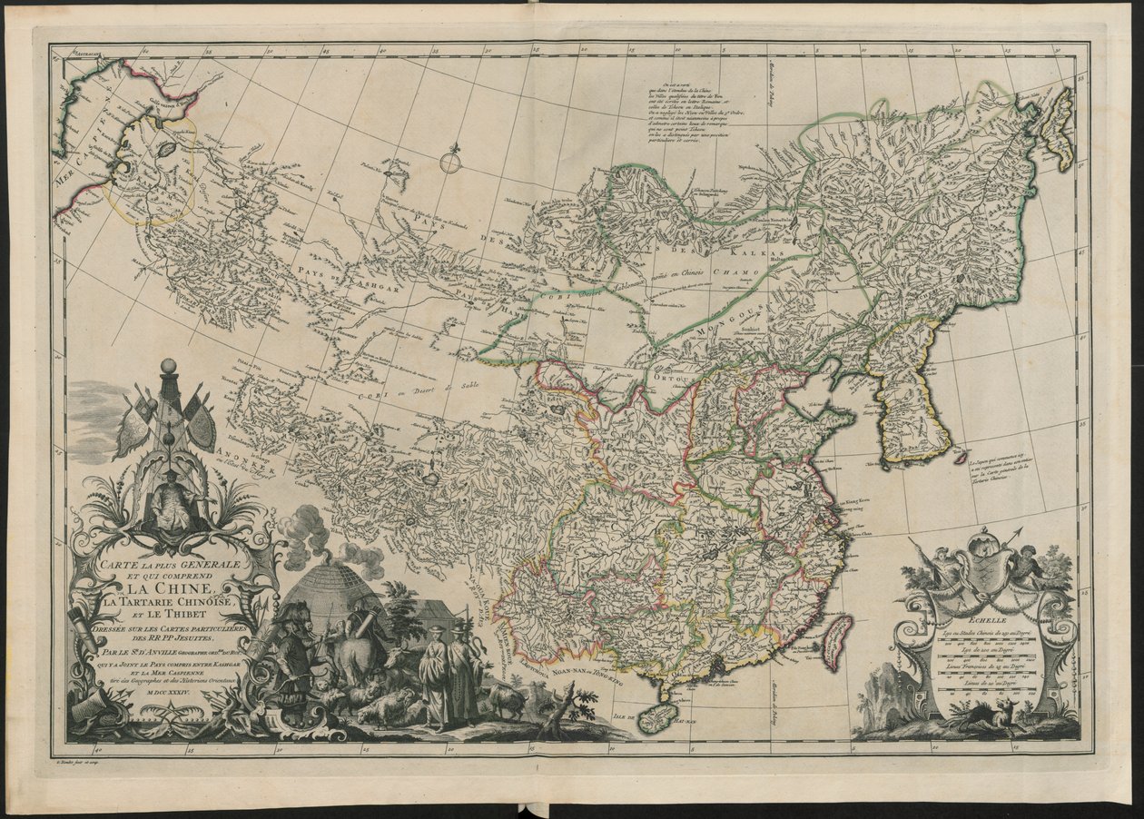 Mapa da China, de French School