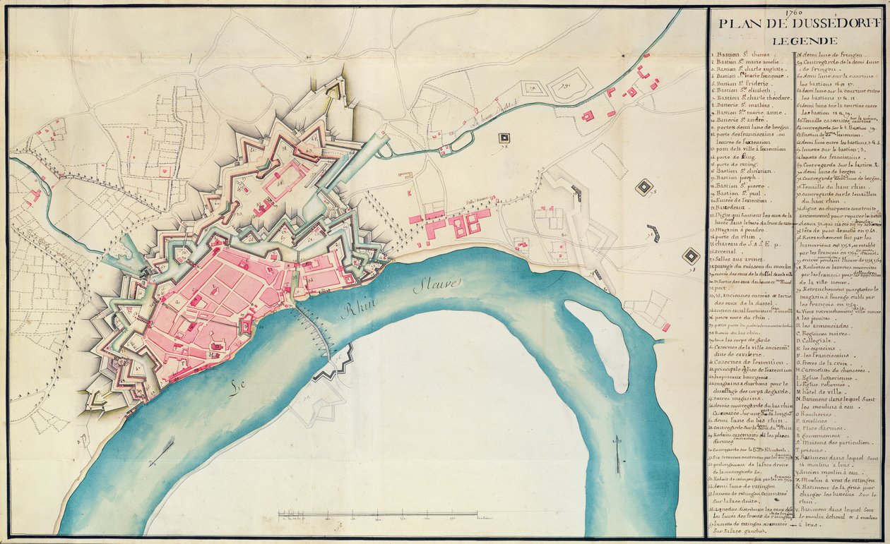 Mapa de Dusseldorf de French School