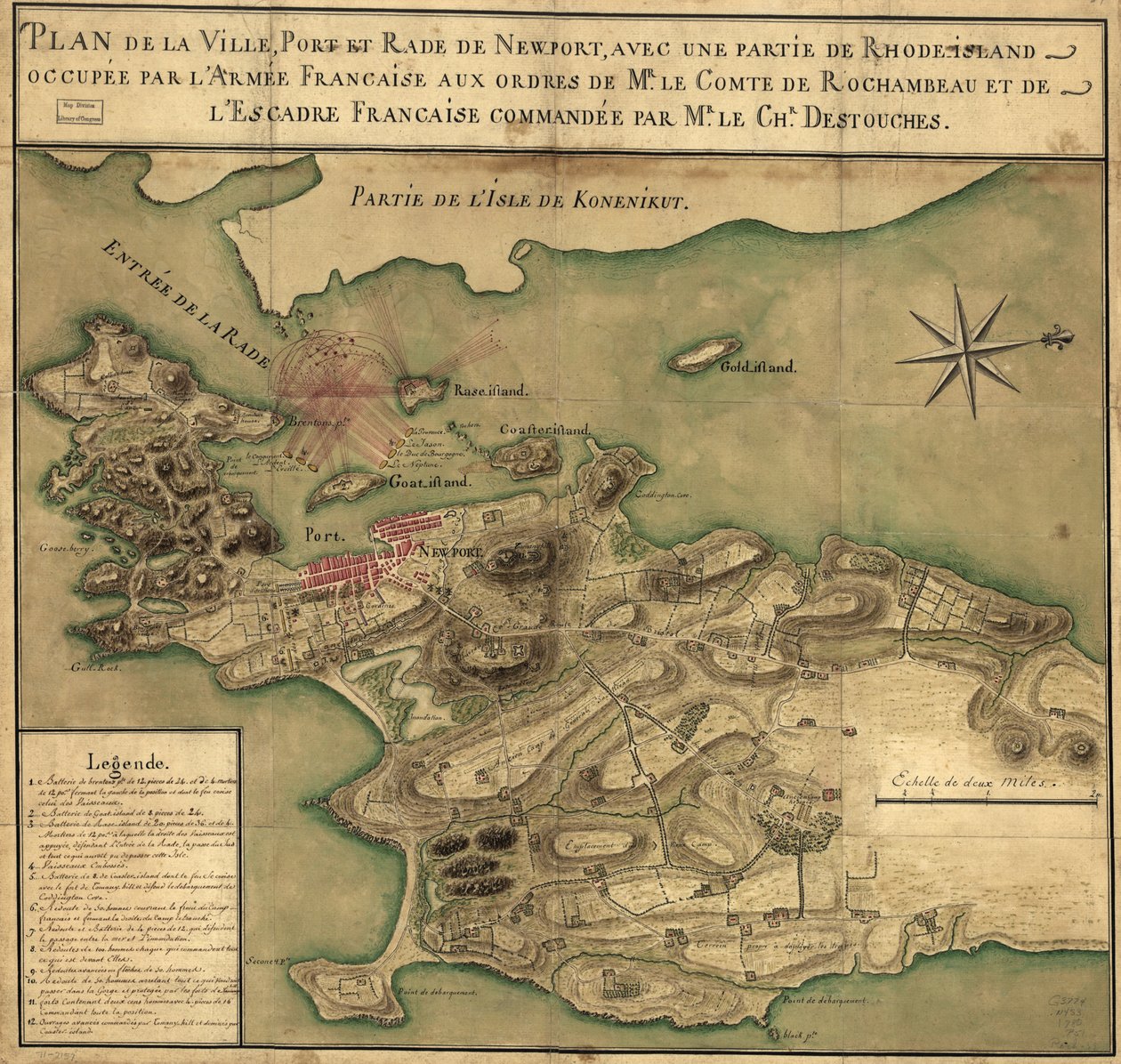 Mapa de Newport, Rhode Island de French School