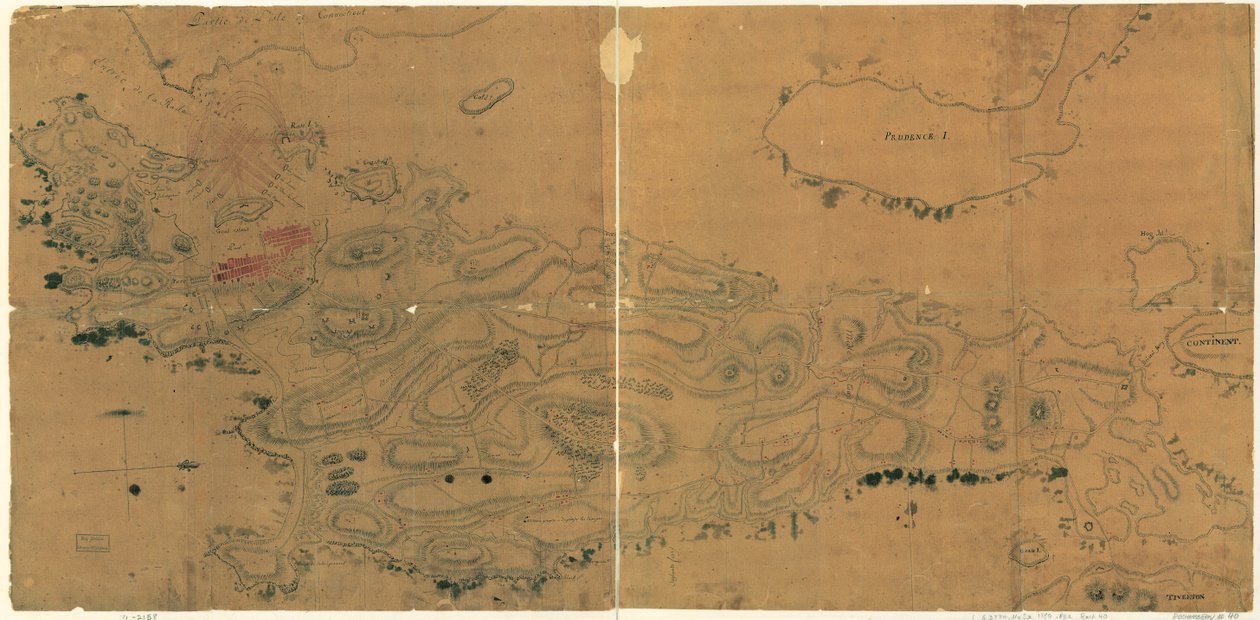 Mapa de Newport e Rhode Island de French School