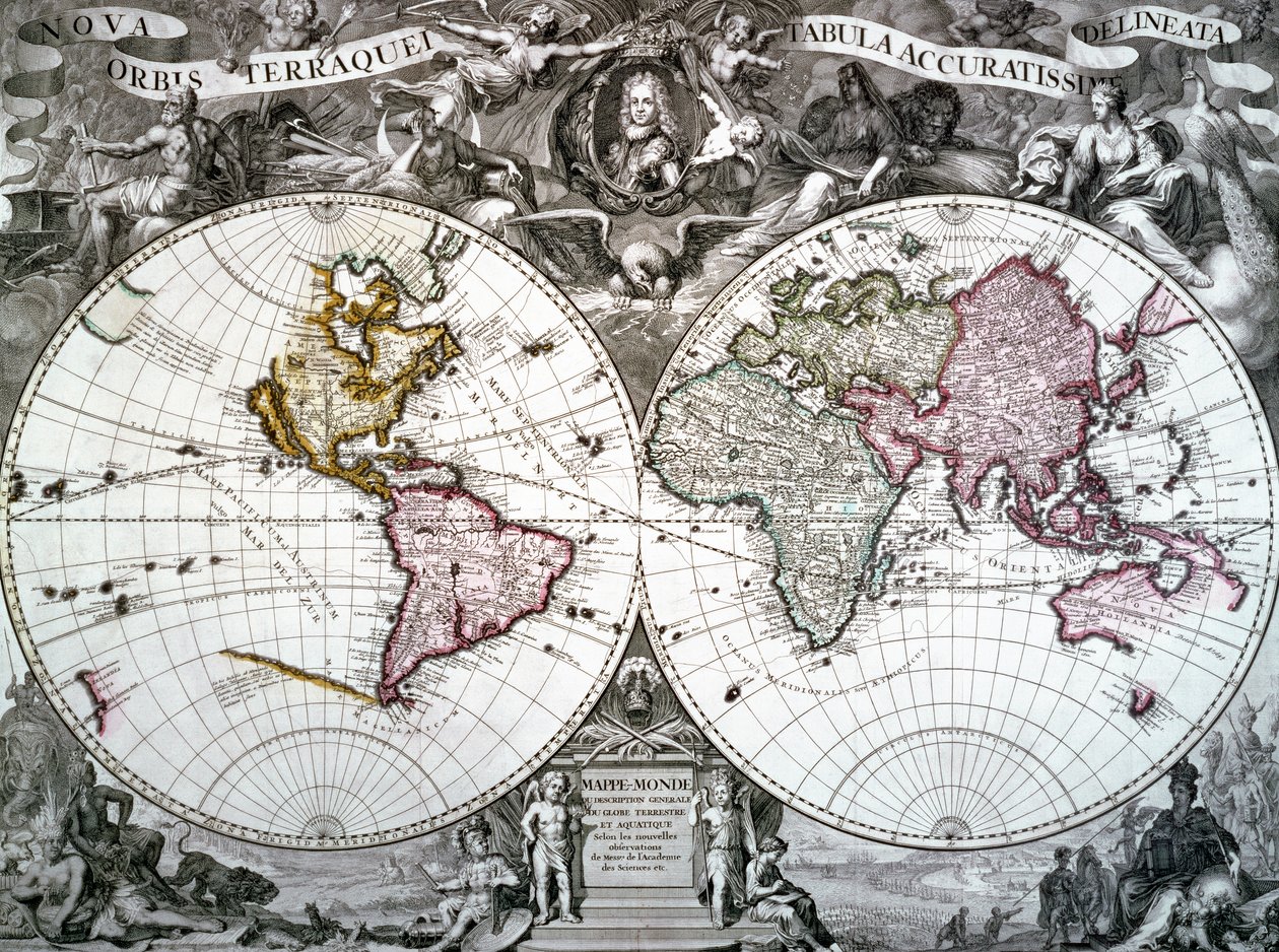 Mapa do mundo de French School