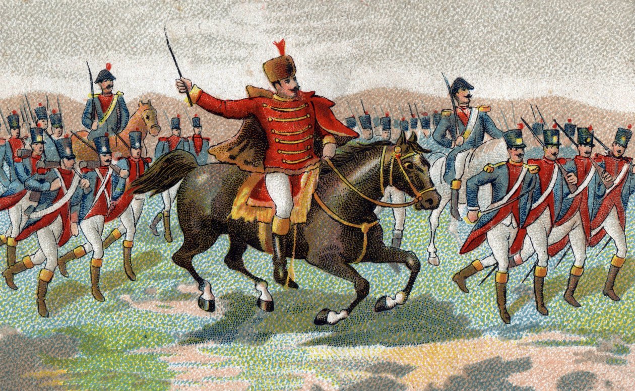 Marechal Joachim Murat na Batalha de Iena (Alemanha, 14 de outubro de French School