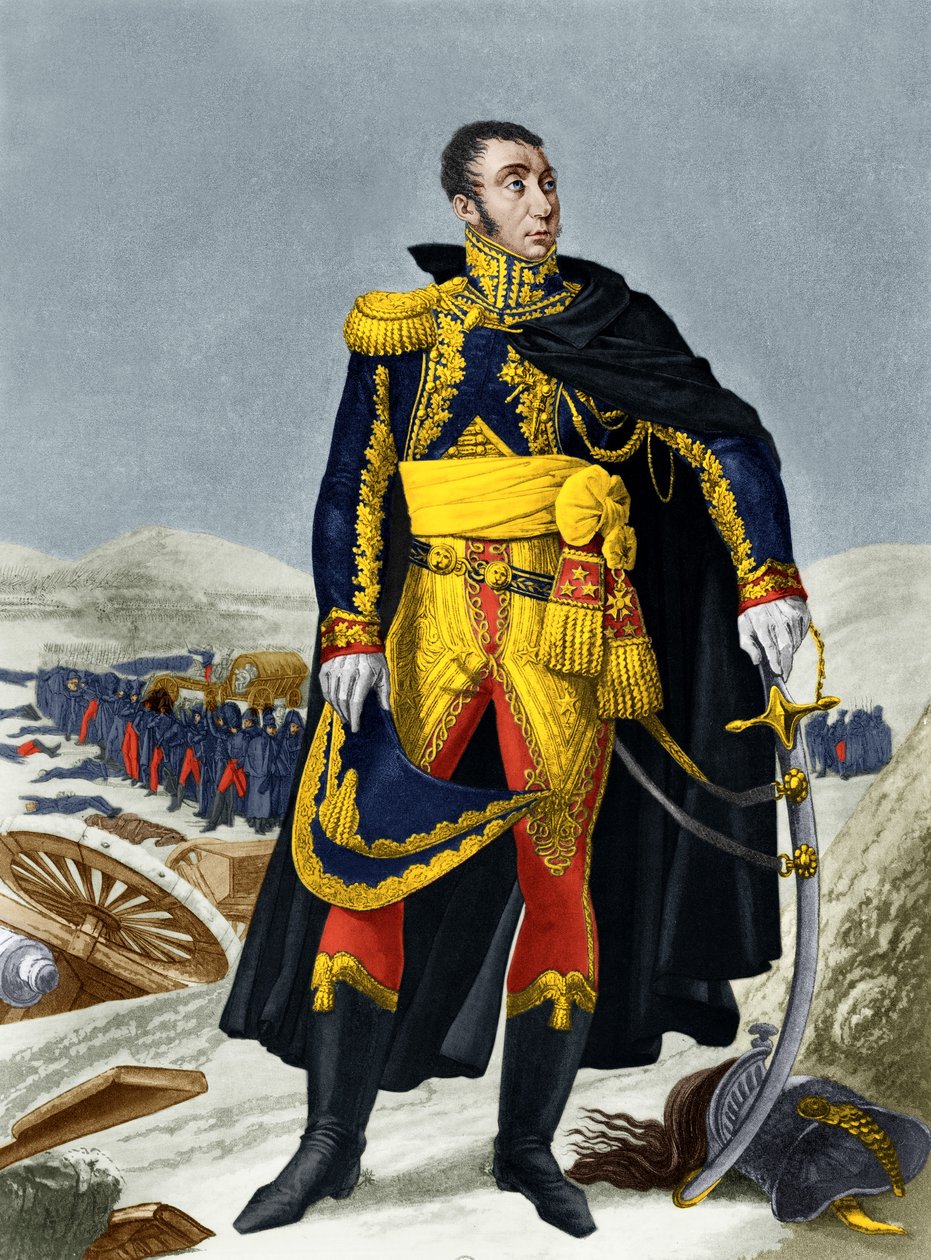 Marechal de Grouchy (gravura colorida) de French School