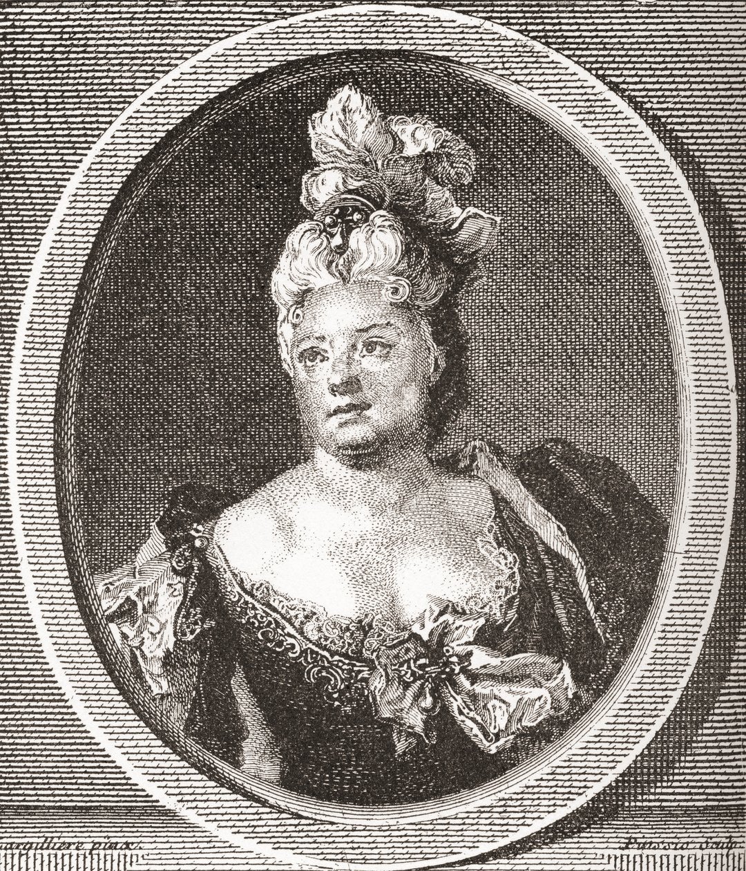 Marianne Duclos de Chateauneuf, 1664 - 1747. Comediante francês. Das horas livres publicadas 1908. de French School