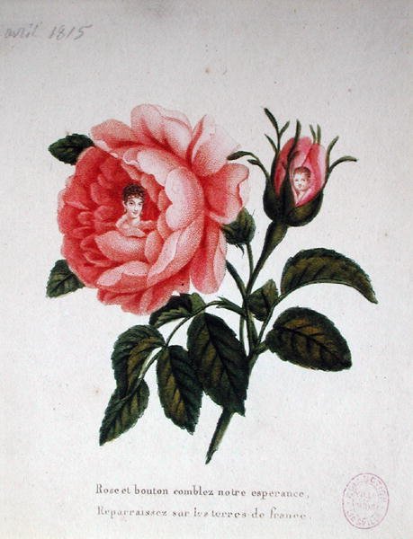 Marie-Louise (1791-1847) com seu filho, o Rei de Roma (1811-32) de French School