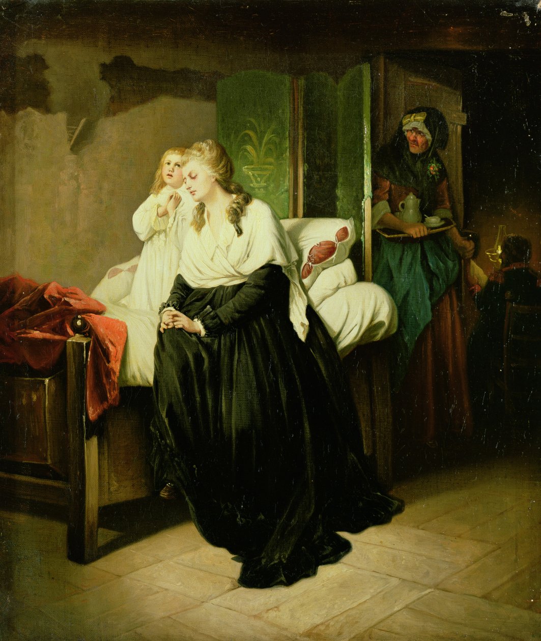Marie Antoinette partindo para sua execução (um dos pares) de French School