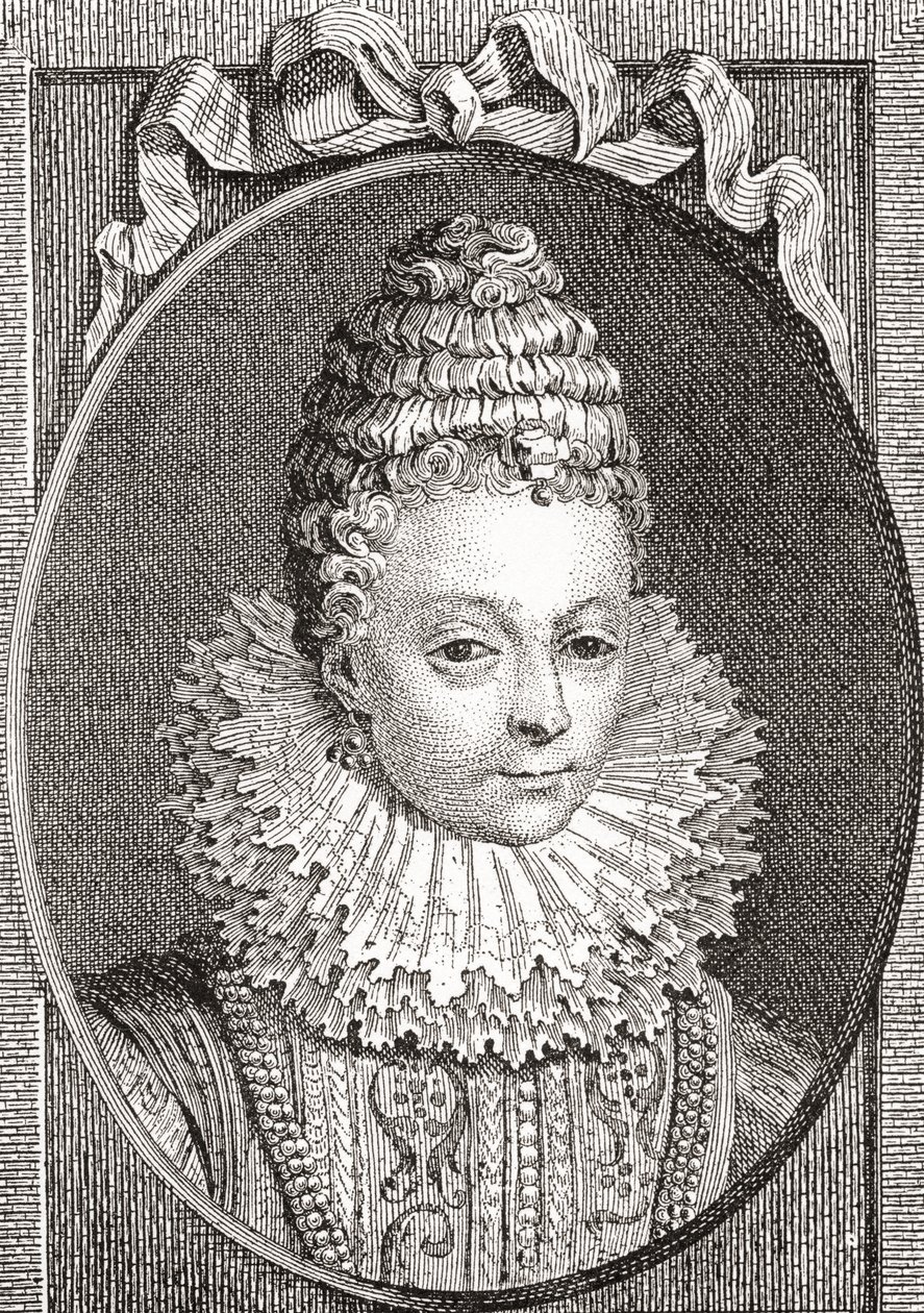 Marie de Médicis, 1575 1642. Rainha consorte da França, como a segunda esposa do rei Henrique IV da França. De Les Heures Libres publicado em 1908. de French School