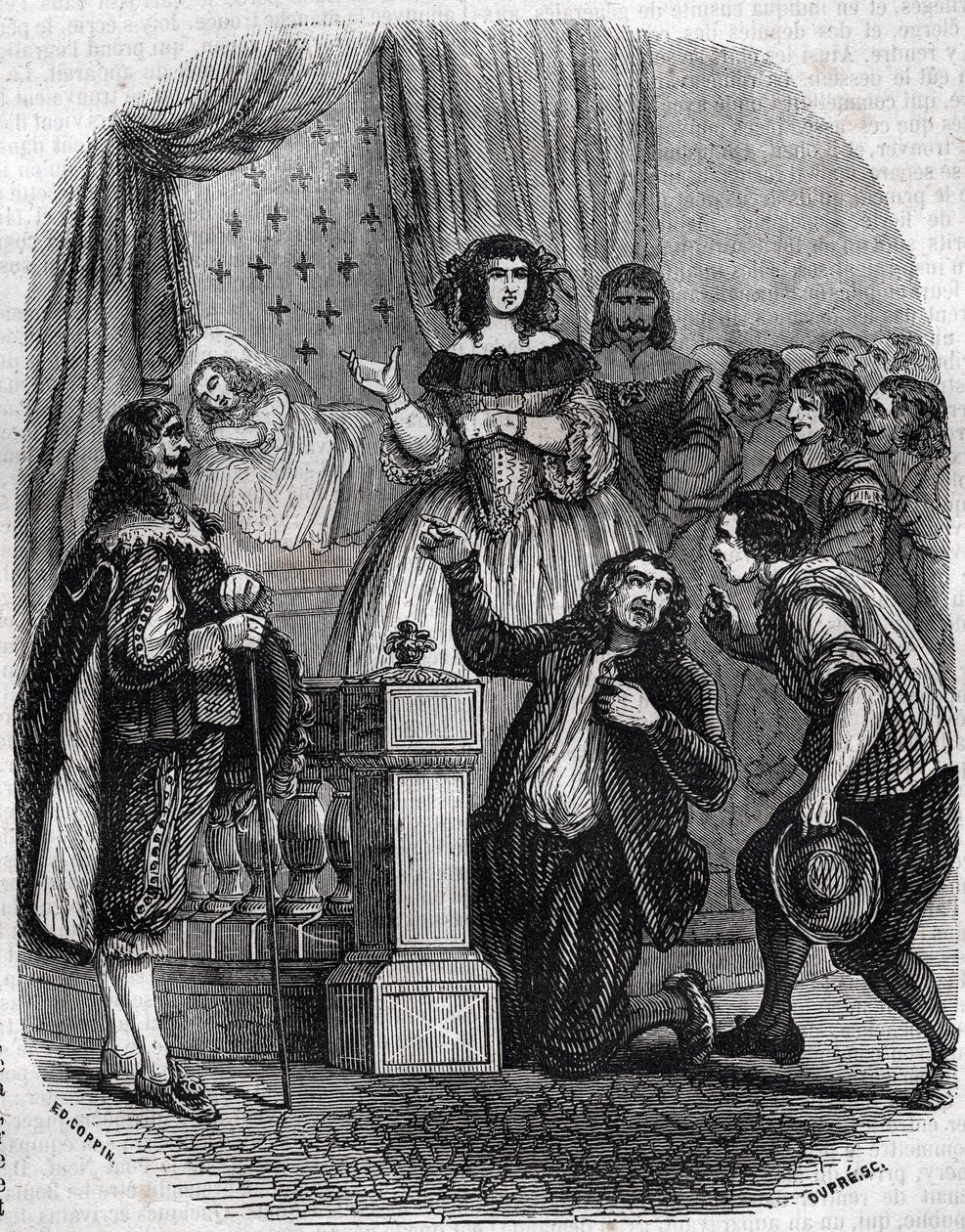 Marie de Medicis (1573-1642), rainha de França e regente do reino para seu filho, dormindo na cama - Marie de 