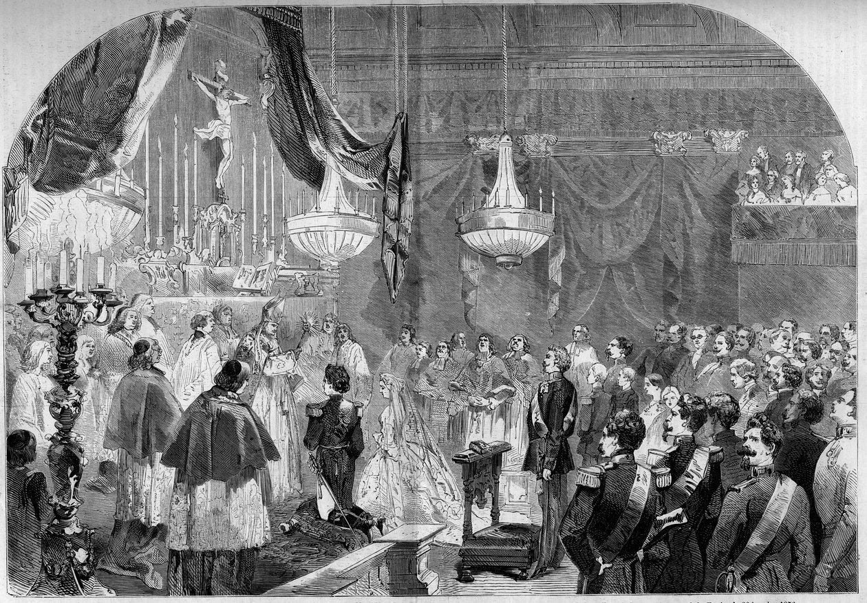 Casamento do Príncipe Napoleão (1822-1891) e da Princesa Clotilde de Sabóia (1843-1911) de French School