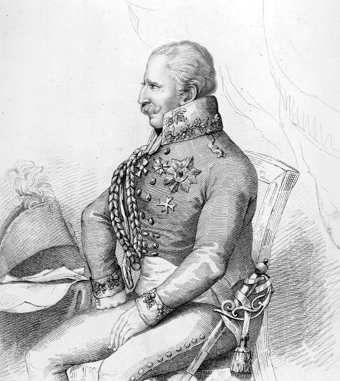 Marshal von Blucher (gravura) de French School
