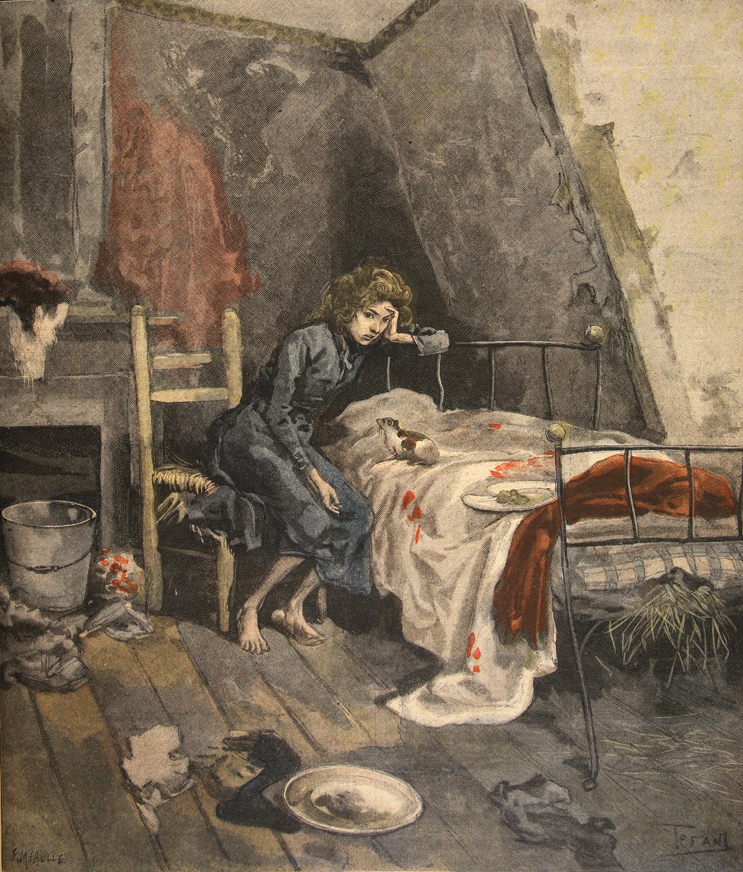 Martrydom da criança: um jovem Guyon, ilustração de Le Petit Journal: Suplemento illustre, 4 de setembro de 1898 de French School