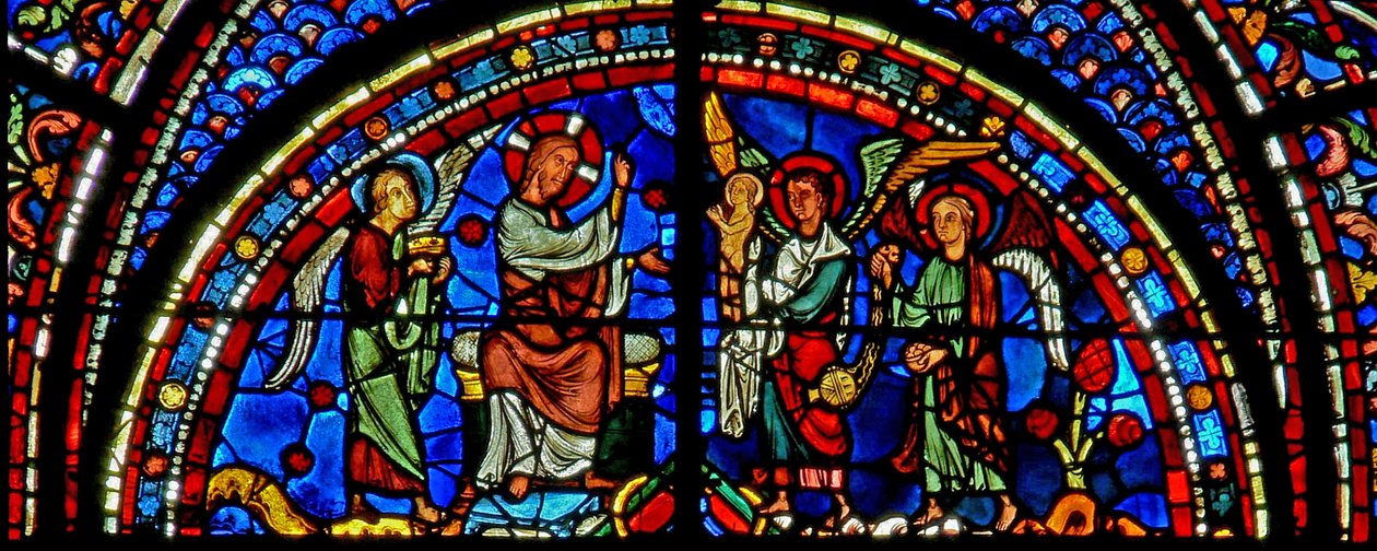 Janela de Maria Madalena: Cristo abençoando a alma de Maria Madalena (w46) de French School