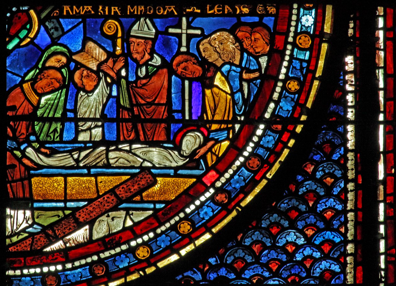 Janela de Maria Madalena: o sepultamento de Maria Madalena (w46) de French School
