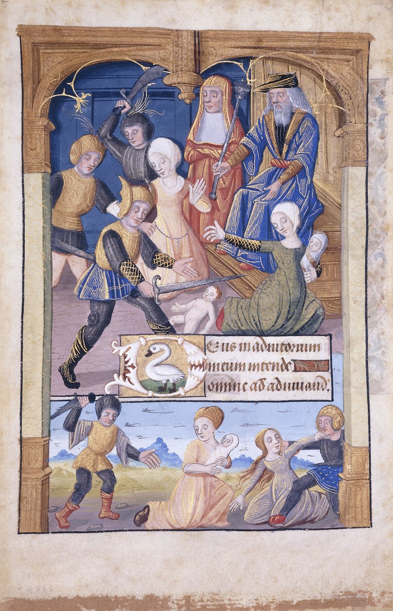 Massacre dos Inocentes, miniatura, c.1450 de French School