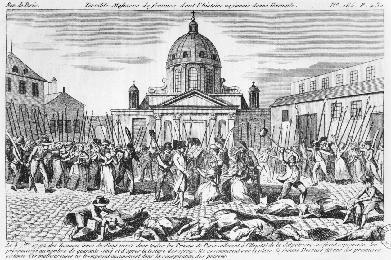 Massacre das mulheres no Hopital La Salpetriere, 3 de setembro de 1792 de French School