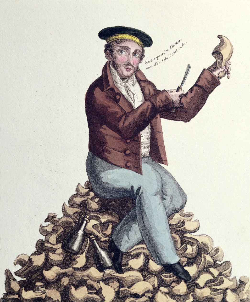 Mathurin Bruneau (1784-1825) pretendente ao trono da França como o rei Luís XVII, c.1818 (gravura a cores) de French School
