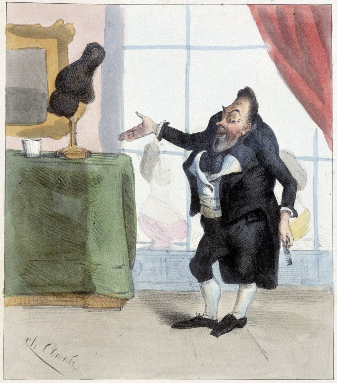 Peruca Mayeux, c. 1850 de French School
