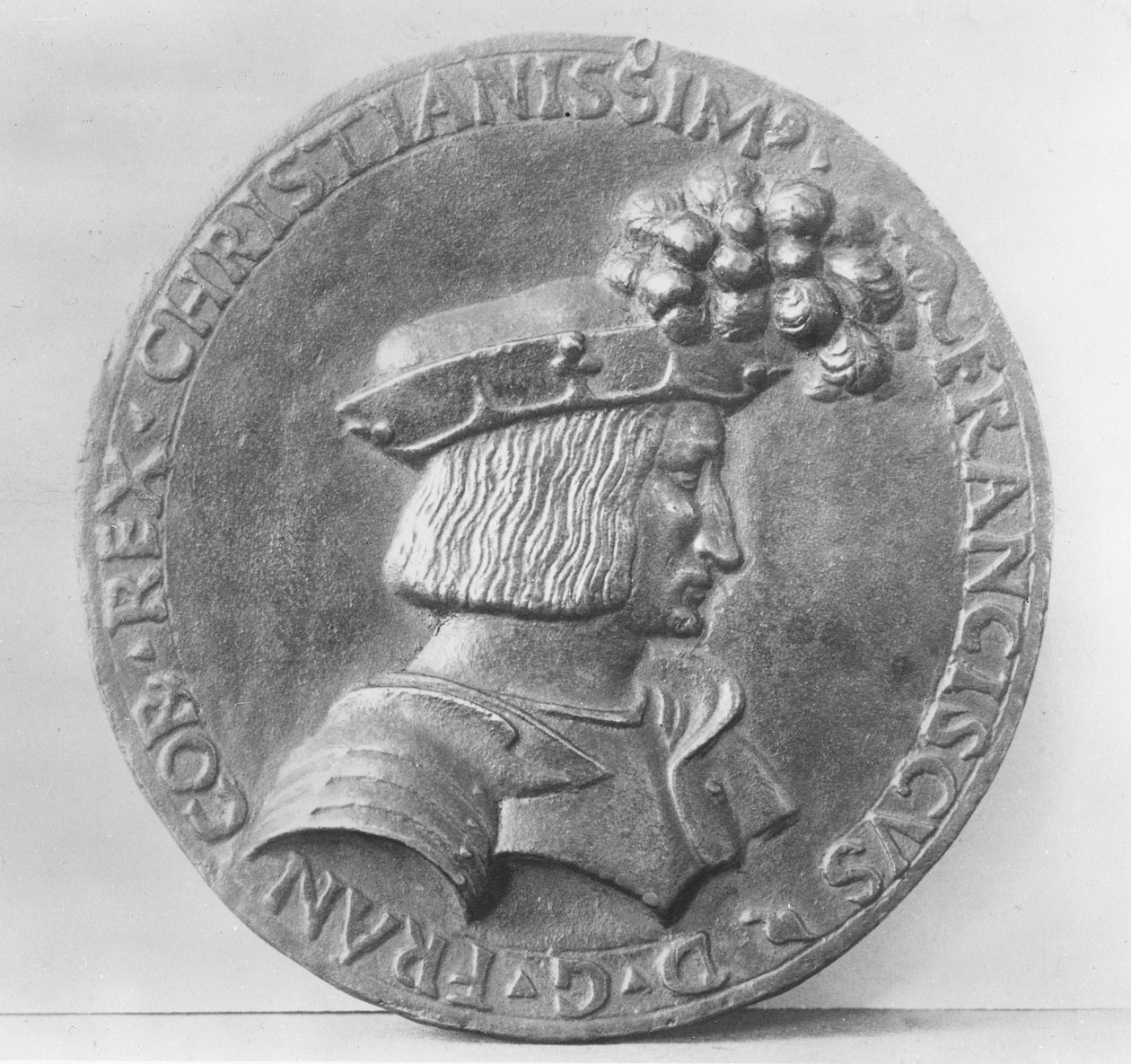 Medalhão de Francisco I da França (bronze) de French School