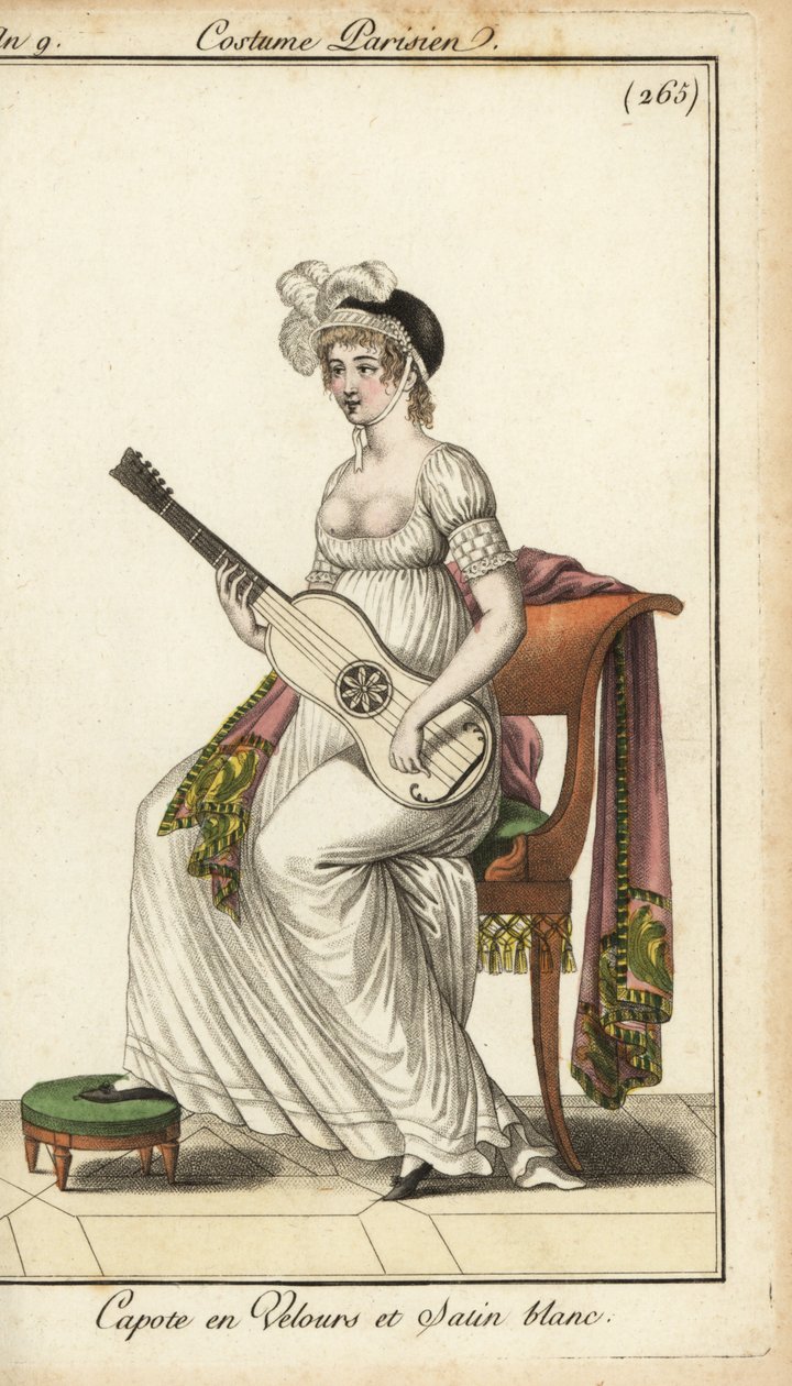 Merveilleuse tocando uma guitarra de French School
