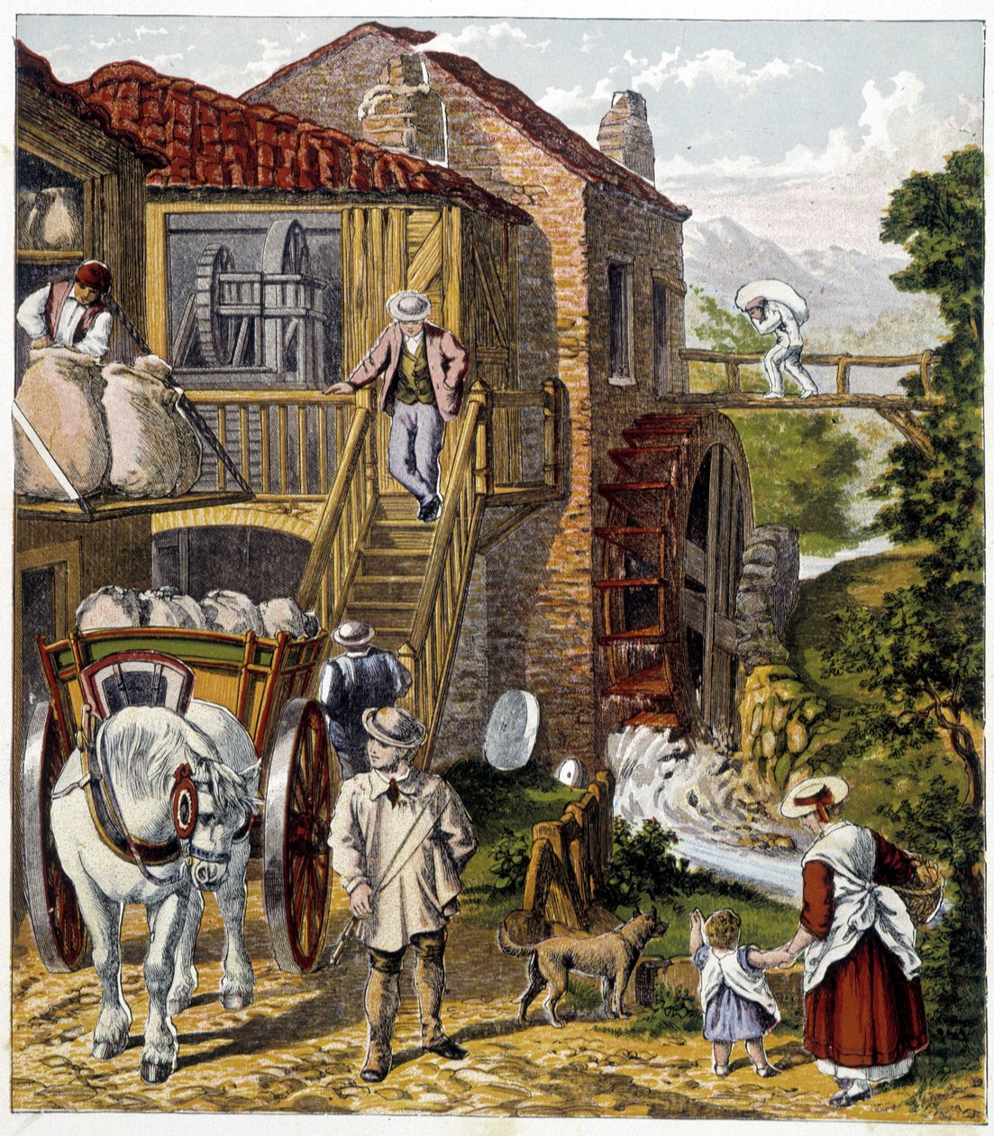 Meunier - em "Magazine des petits enfants: les Métiers", ed. Hachette, n.d., c.1900 de French School