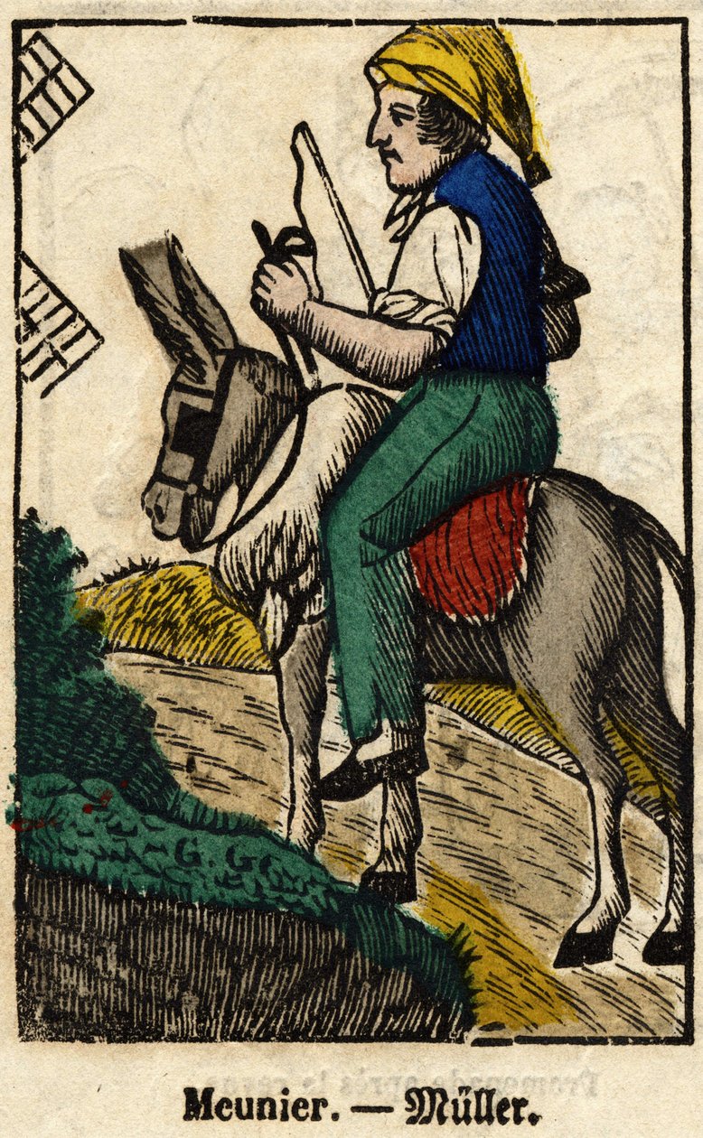Meunier; Série sobre o comércio, imagem de Epinal do século XIX. de French School