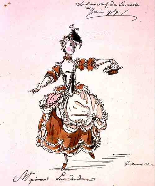 Miss Guimard como Terpsichore, num libreto de Louis Fuzelier (1677-1752) composto por Mondonville, facsimile de A. Guillaumot Fils de French School