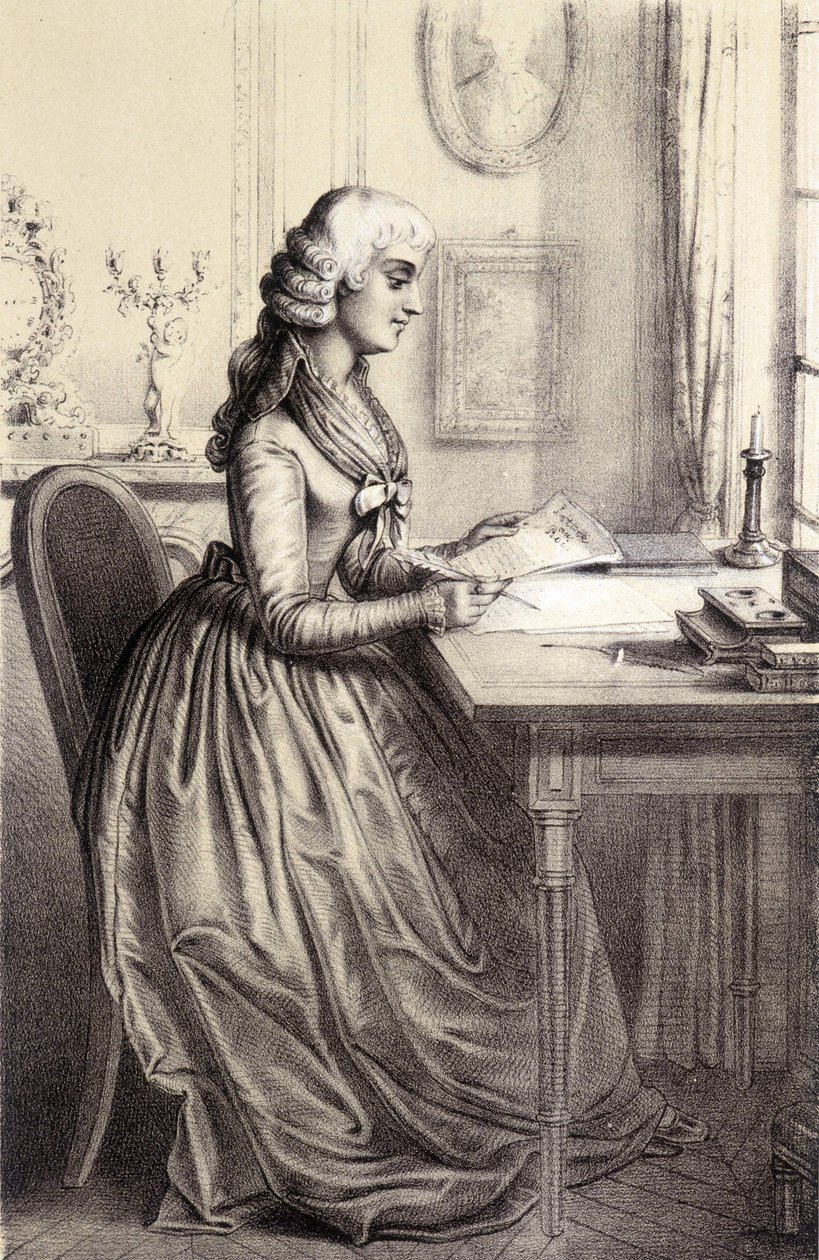Mme Roland (1754 - 1793) - in "Galerie historique de la Revolution francaise" de Alber Maurin de French School