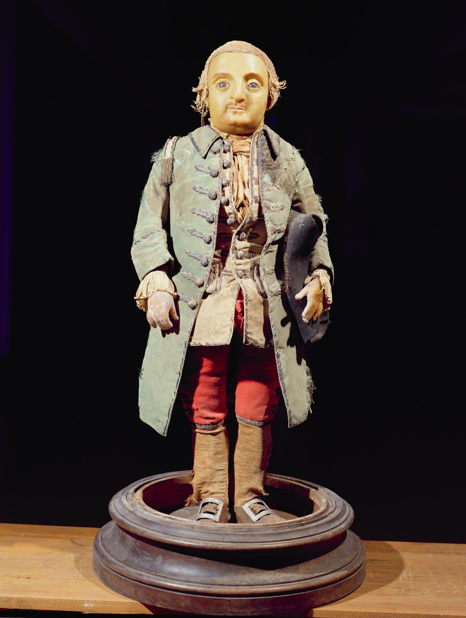 Modelo de Nicolas Fery (Bebe) (1741-64) anão do rei Stanislas Lesczinski (1677-1766) da Polônia (cera) de French School