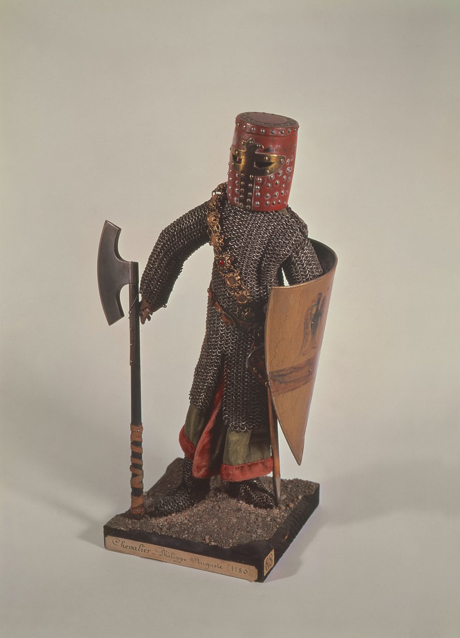 Modelo de um cavaleiro na época de Philippe-Auguste (1165-1223) de French School