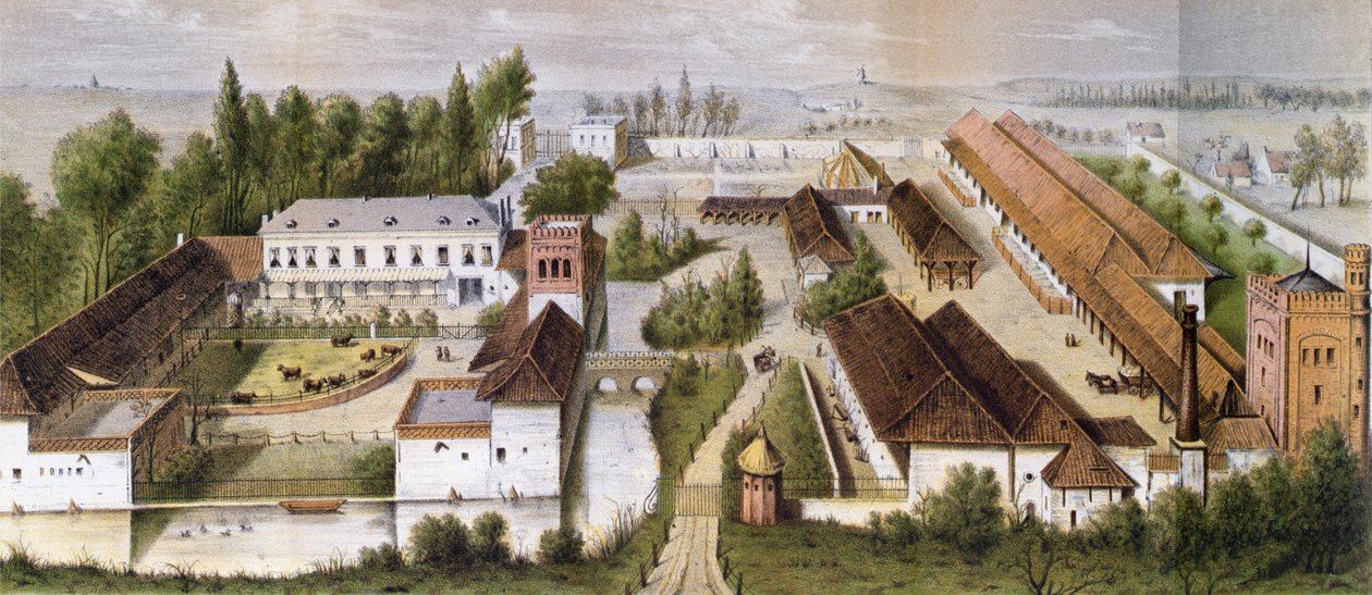 Modelo de uma fazenda no norte da França, de 