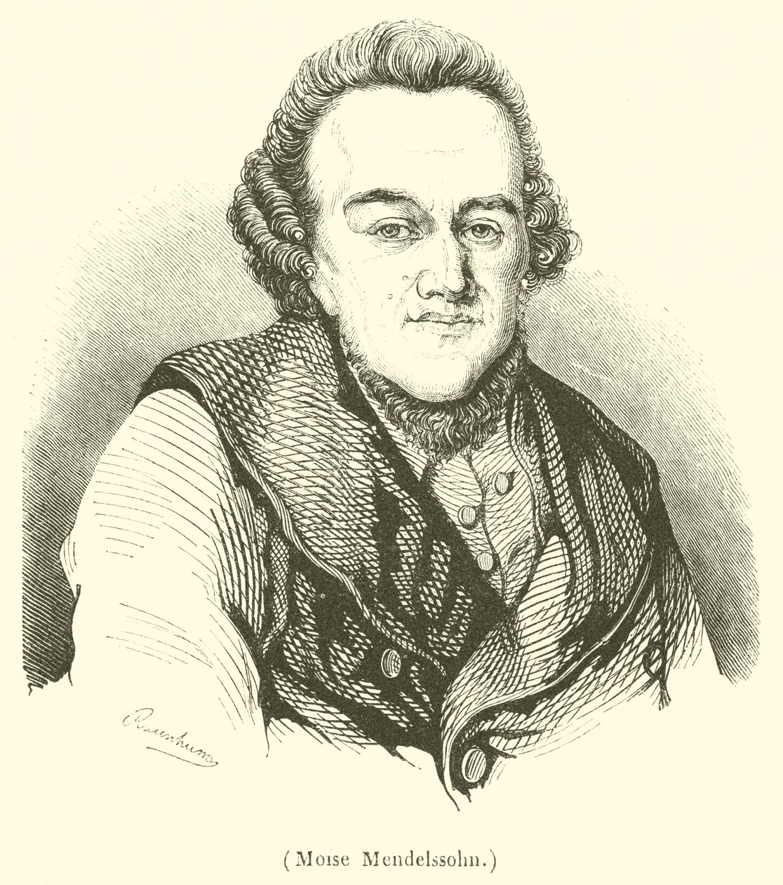 Moise Mendelssohn (gravura) de French School