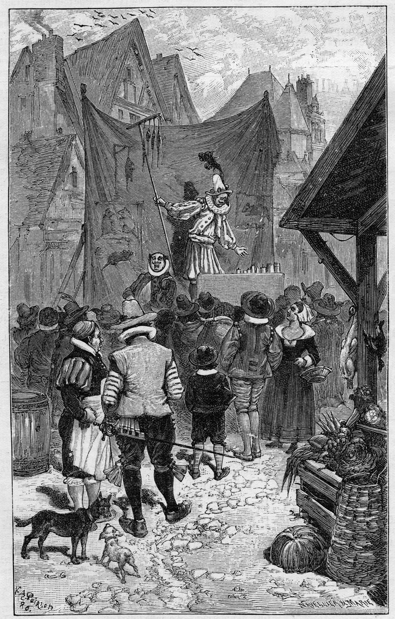 Criança Moliere no Foire Saint Germain. de French School