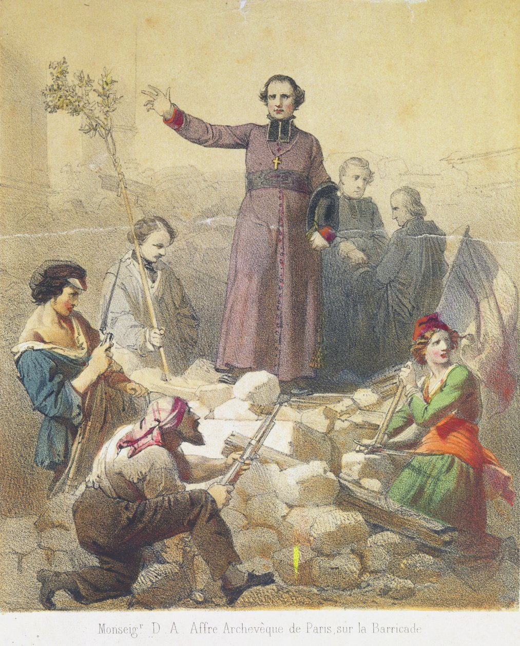 Monseigneur Affre (1793-1848) 25 de junho de 1848 de French School