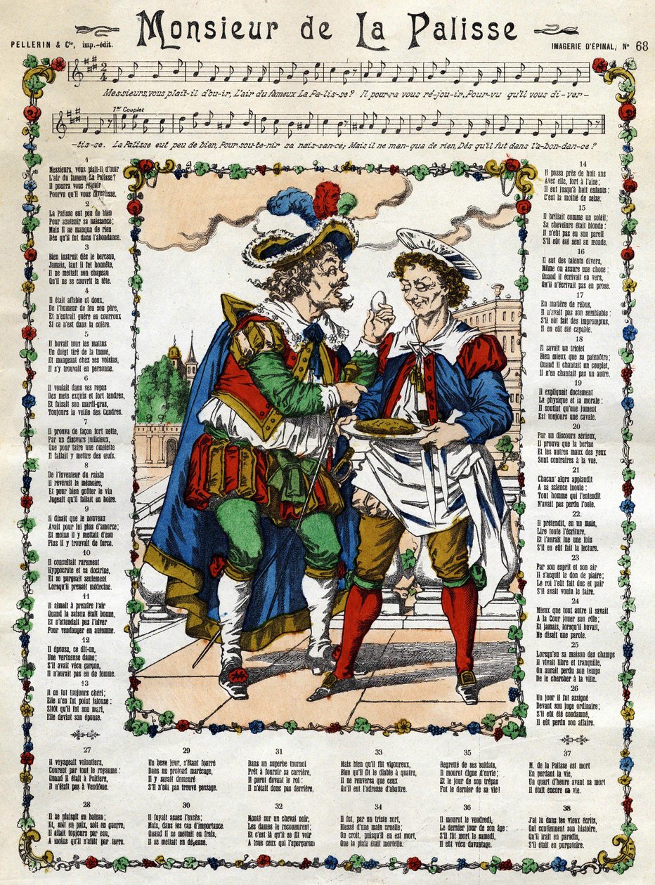Monsieur de la Palisse. Foto de Epinal do século XIX de French School
