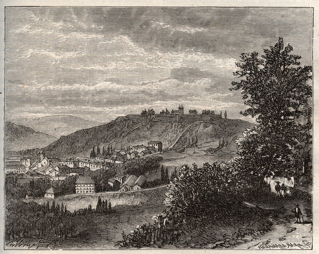 Montmedy - Meuse, en region Lorraine - gravura em "La France illustree: geographie, histoire, administration statistique" de V.A. Malt-Brown. 1884 de French School