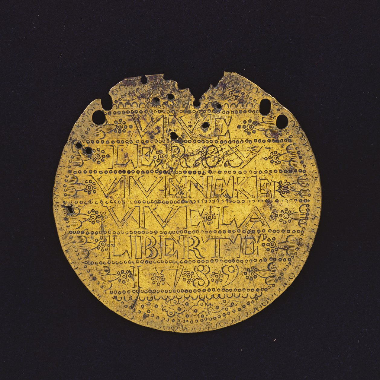 Lua: viva o Roy, viva o Necker, viva a liberdade 1789 (latão) de French School