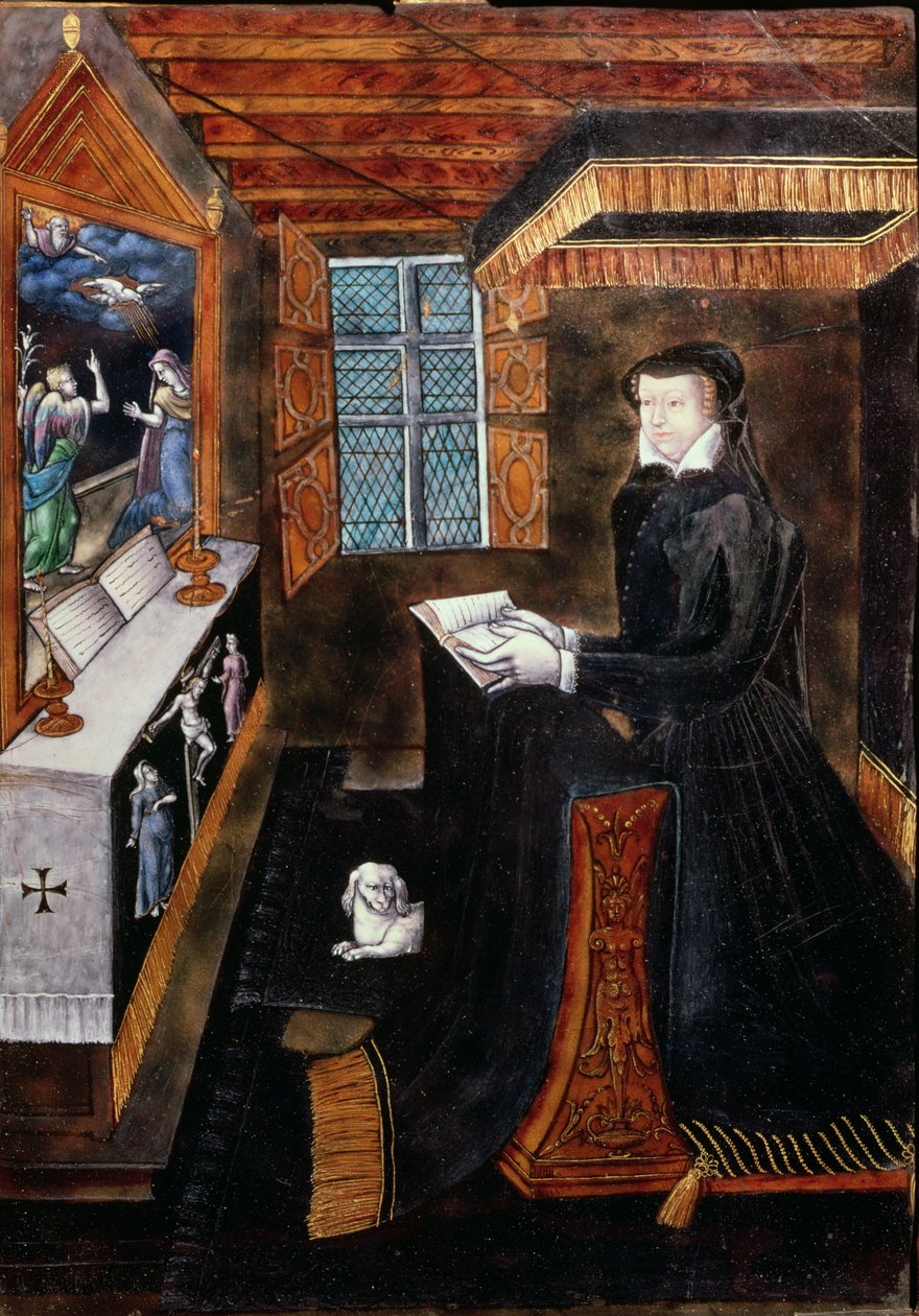 Armário de luto com cenas da vida de Cristo e atributos de Henrique II (1519-59) e Catarina de Médicis (1519-89) (esmalte e madeira) (detalhe de 154768) de French School